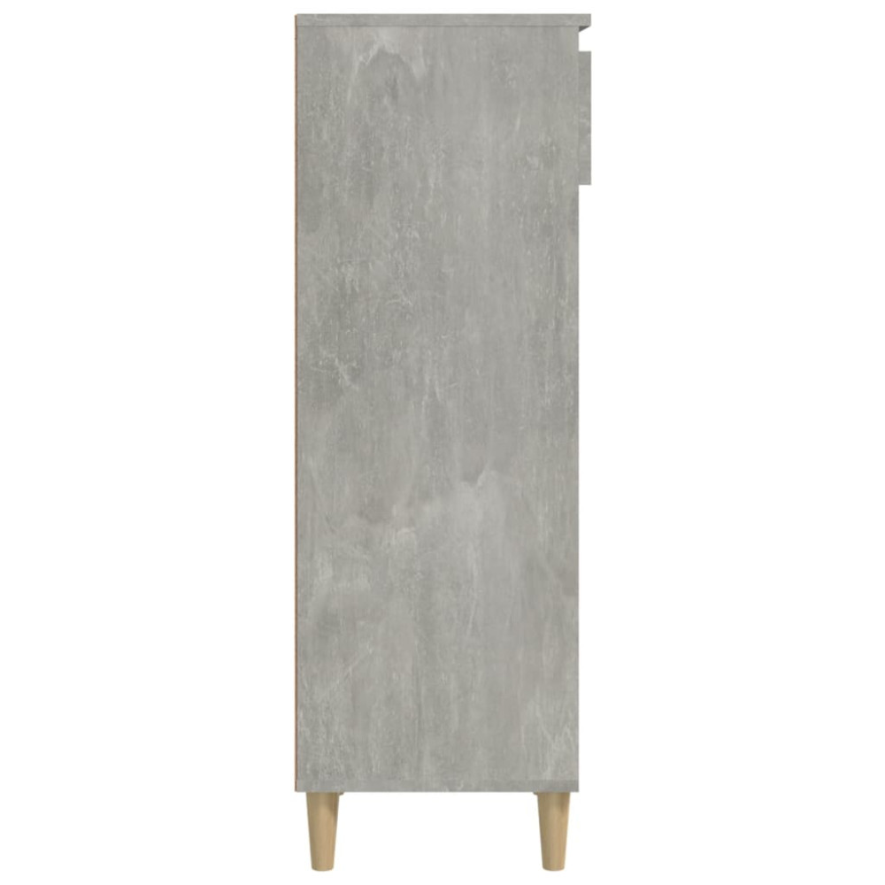 Produktbild för Skoskåp betonggrå 40x36x105 cm konstruerat trä