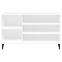 Produktbild för Skoskåp vit 102x36x60 cm konstruerat trä