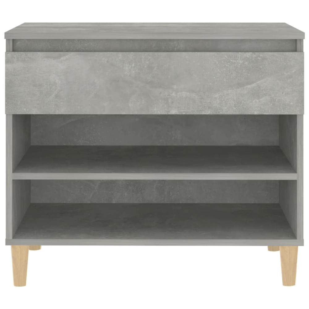 Produktbild för Skoskåp betonggrå 70x36x60 cm konstruerat trä
