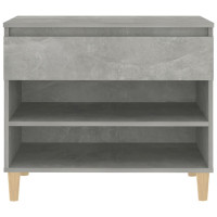 Produktbild för Skoskåp betonggrå 70x36x60 cm konstruerat trä
