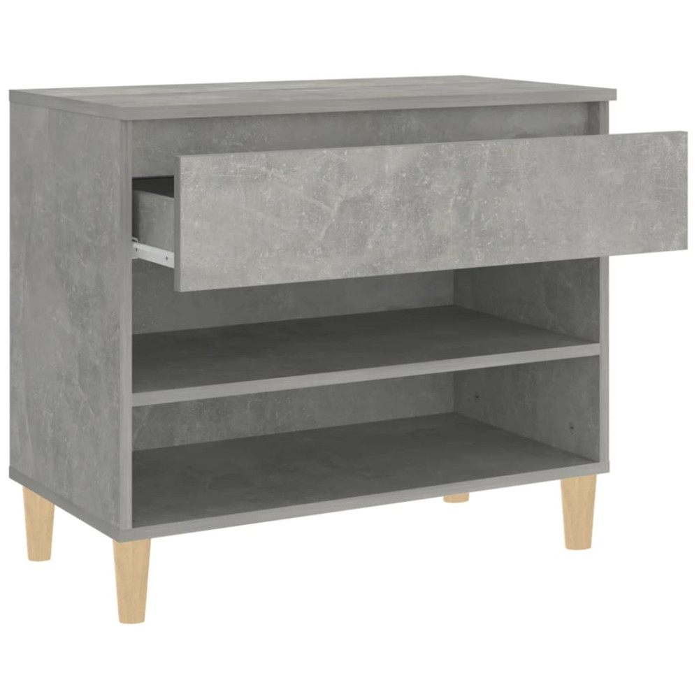 Produktbild för Skoskåp betonggrå 70x36x60 cm konstruerat trä