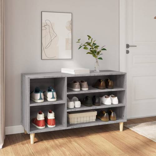 vidaXL Skoskåp grå sonoma 102x36x60 cm konstruerat trä