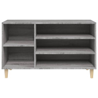 Produktbild för Skoskåp grå sonoma 102x36x60 cm konstruerat trä