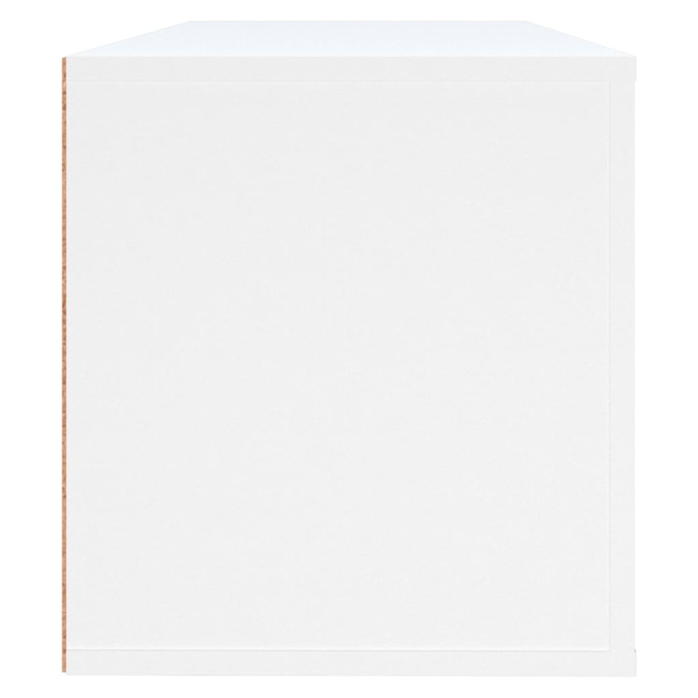 Produktbild för Väggmonterat skoställ vit 100x35x38 cm konstruerat trä