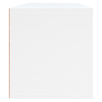 Produktbild för Väggmonterat skoställ vit 100x35x38 cm konstruerat trä
