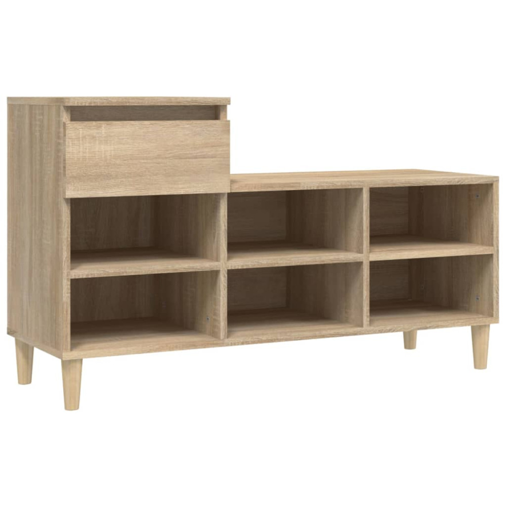 Produktbild för Skohylla sonoma-ek 102x36x60 cm konstruerat trä