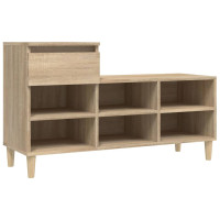 Produktbild för Skohylla sonoma-ek 102x36x60 cm konstruerat trä