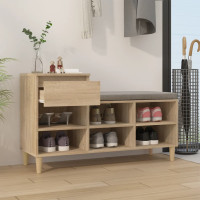 Produktbild för Skohylla sonoma-ek 102x36x60 cm konstruerat trä
