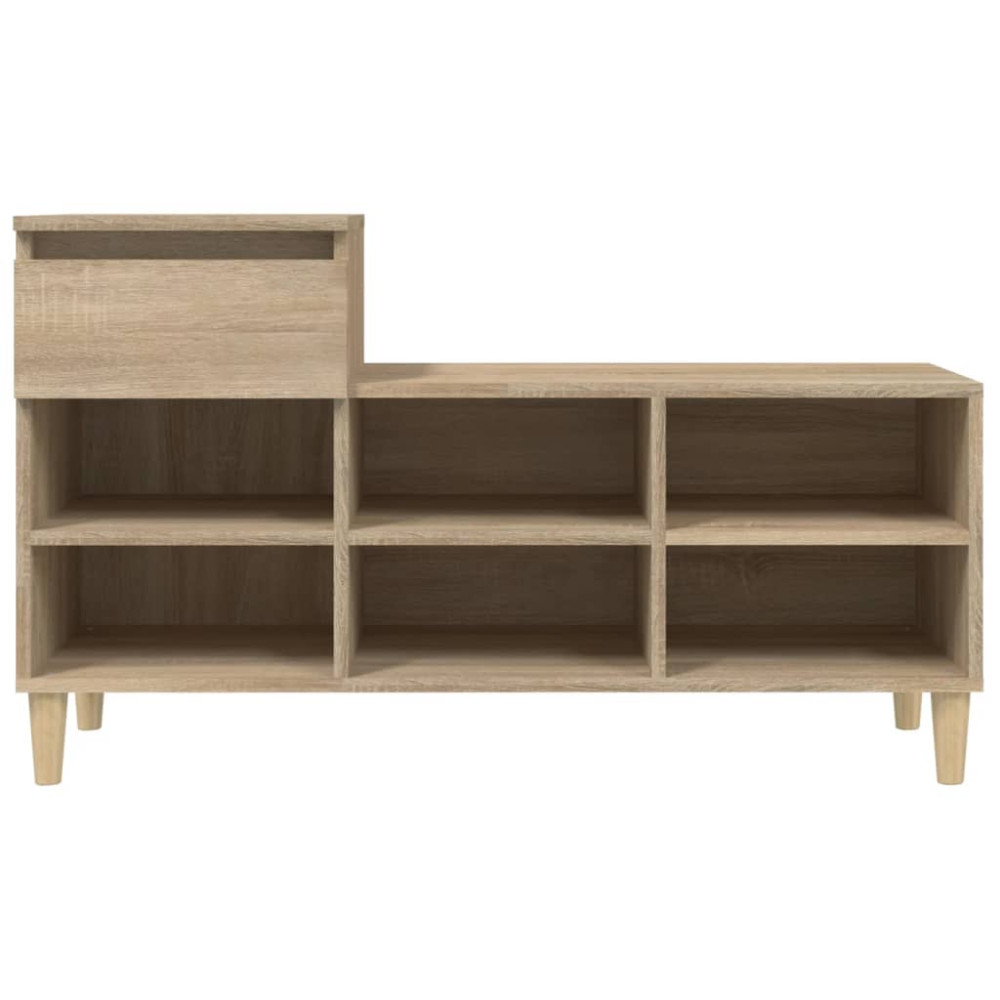 Produktbild för Skohylla sonoma-ek 102x36x60 cm konstruerat trä