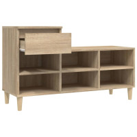 Produktbild för Skohylla sonoma-ek 102x36x60 cm konstruerat trä