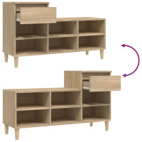 Produktbild för Skohylla sonoma-ek 102x36x60 cm konstruerat trä