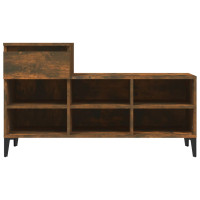 Produktbild för Skoställ rökfärgad ek 102x36x60 cm konstruerat trä