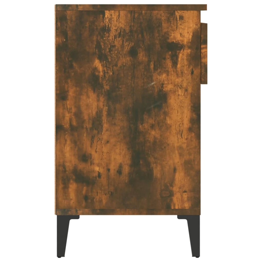 Produktbild för Skoställ rökfärgad ek 102x36x60 cm konstruerat trä