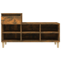 Produktbild för Skoställ rökfärgad ek 102x36x60 cm konstruerat trä