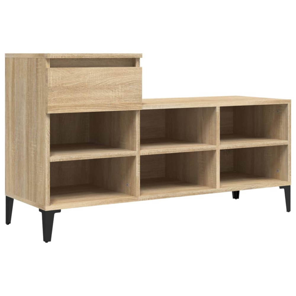 Produktbild för Skohylla sonoma-ek 102x36x60 cm konstruerat trä