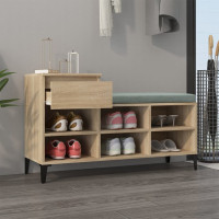 Produktbild för Skohylla sonoma-ek 102x36x60 cm konstruerat trä