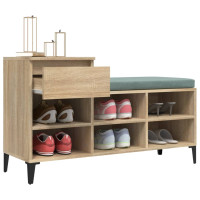 Produktbild för Skohylla sonoma-ek 102x36x60 cm konstruerat trä