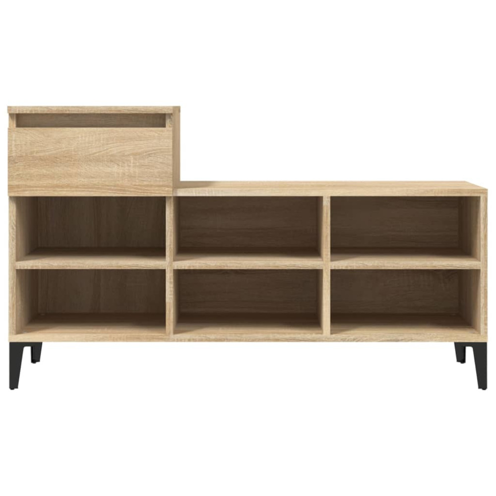 Produktbild för Skohylla sonoma-ek 102x36x60 cm konstruerat trä