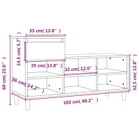 Produktbild för Skoskåp betonggrå 102x36x60 cm konstruerat trä