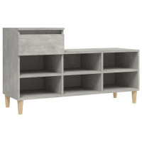 Produktbild för Skoskåp betonggrå 102x36x60 cm konstruerat trä