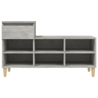 Produktbild för Skoskåp betonggrå 102x36x60 cm konstruerat trä
