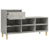 Produktbild för Skoskåp betonggrå 102x36x60 cm konstruerat trä