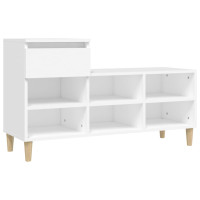 Produktbild för Skoskåp vit 102x36x60 cm konstruerat trä