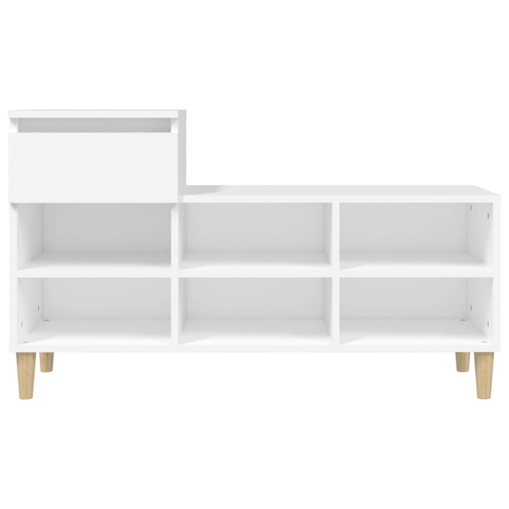 Produktbild för Skoskåp vit 102x36x60 cm konstruerat trä