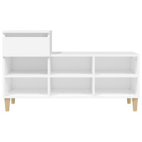 Produktbild för Skoskåp vit 102x36x60 cm konstruerat trä