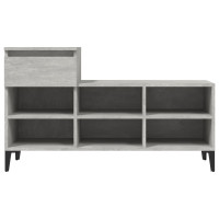 Produktbild för Skoskåp betonggrå 102x36x60 cm konstruerat trä