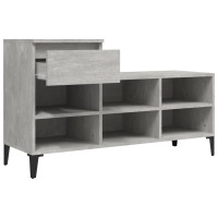 Produktbild för Skoskåp betonggrå 102x36x60 cm konstruerat trä