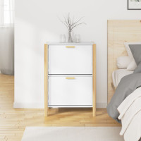 Produktbild för Skoskåp vit 57,5x33x80 cm konstruerat trä