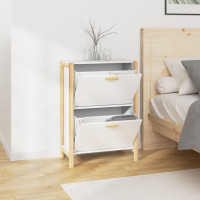 Produktbild för Skoskåp vit 57,5x33x80 cm konstruerat trä