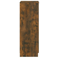 Produktbild för Skoställ rökfärgad ek 30x35x100 cm konstruerat trä