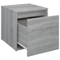 Produktbild för Låda grå sonoma 40,5x40x40 cm konstruerat trä