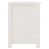 Produktbild för Skobänk vit 160x36,5x50 cm massiv furu