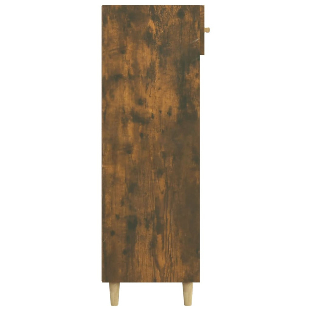 Produktbild för Skoställ rökfärgad ek 60x35x105 cm konstruerat trä