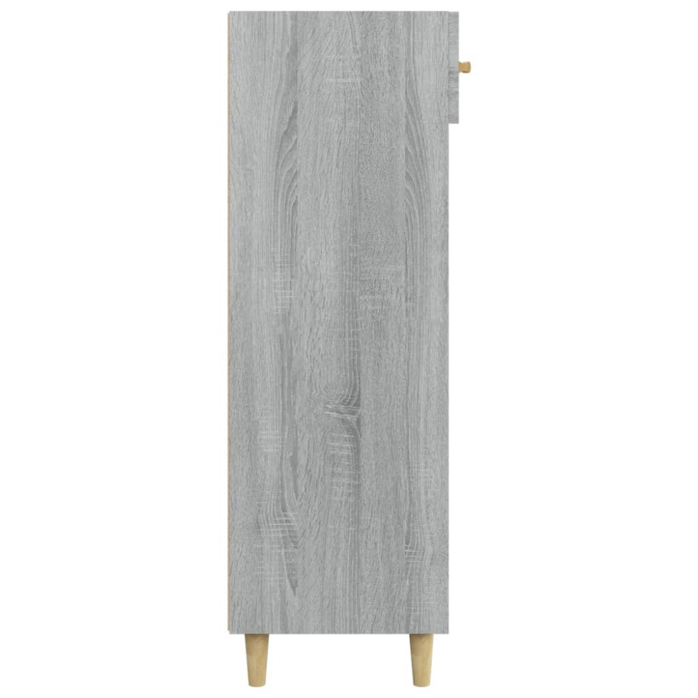 Produktbild för Skoställ grå sonoma 60x35x105 cm konstruerat trä
