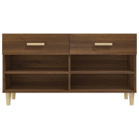 Produktbild för Skoställ brun ek 102x35x55 cm konstruerat trä