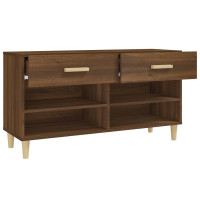 Produktbild för Skoställ brun ek 102x35x55 cm konstruerat trä