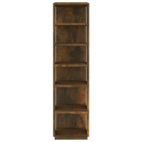 Produktbild för Skoställ 2 st rökfärgad ek 27,5x27x102 cm konstruerat trä