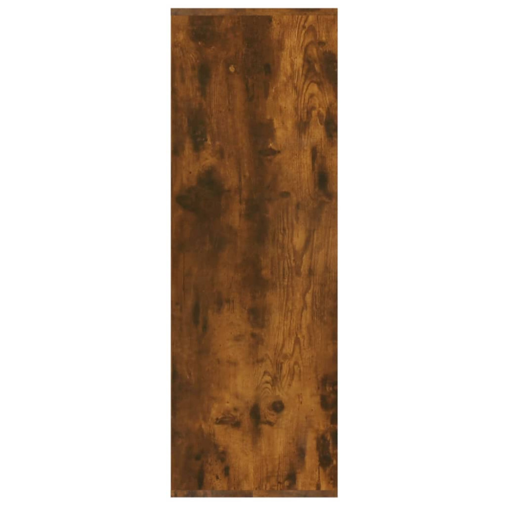 Produktbild för Skohylla rökfärgad ek 54x34x100,5 cm konstruerat trä