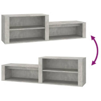 Produktbild för Skoskåp betonggrå 150x35x45 cm konstruerat trä