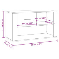 Produktbild för Skoskåp vit 80x35x45cm konstruerat trä