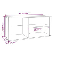 Produktbild för Skoställ brun ek 100x35x45 cm konstruerat trä