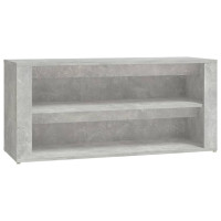 Produktbild för Skohylla betonggrå 100x35x45 cm konstruerat trä