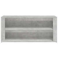 Produktbild för Skohylla betonggrå 100x35x45 cm konstruerat trä