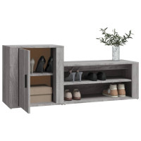 Produktbild för Skoskåp grå sonoma 130x35x54 cm konstruerat trä