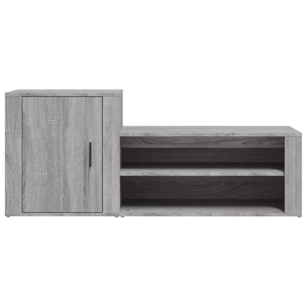 Produktbild för Skoskåp grå sonoma 130x35x54 cm konstruerat trä