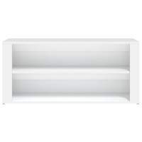Produktbild för Skohylla vit 100x35x45 cm konstruerat trä